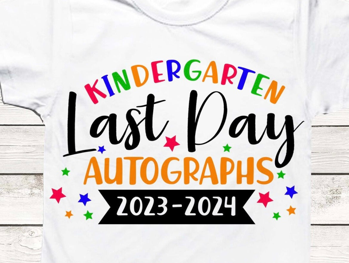 Last day of Kindergarten autographs