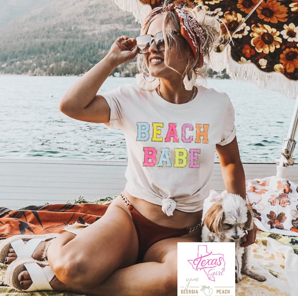 Faux Chenille letter- Beach babe