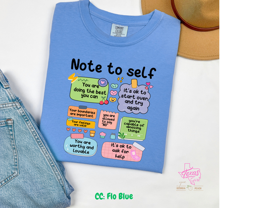 Note to self affirmations