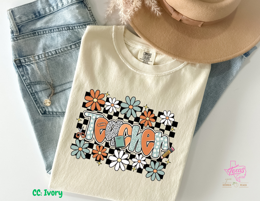 Teacher floral groovy