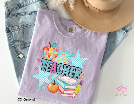 Teacher lighting bolt star
