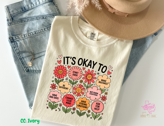 It's okay to...