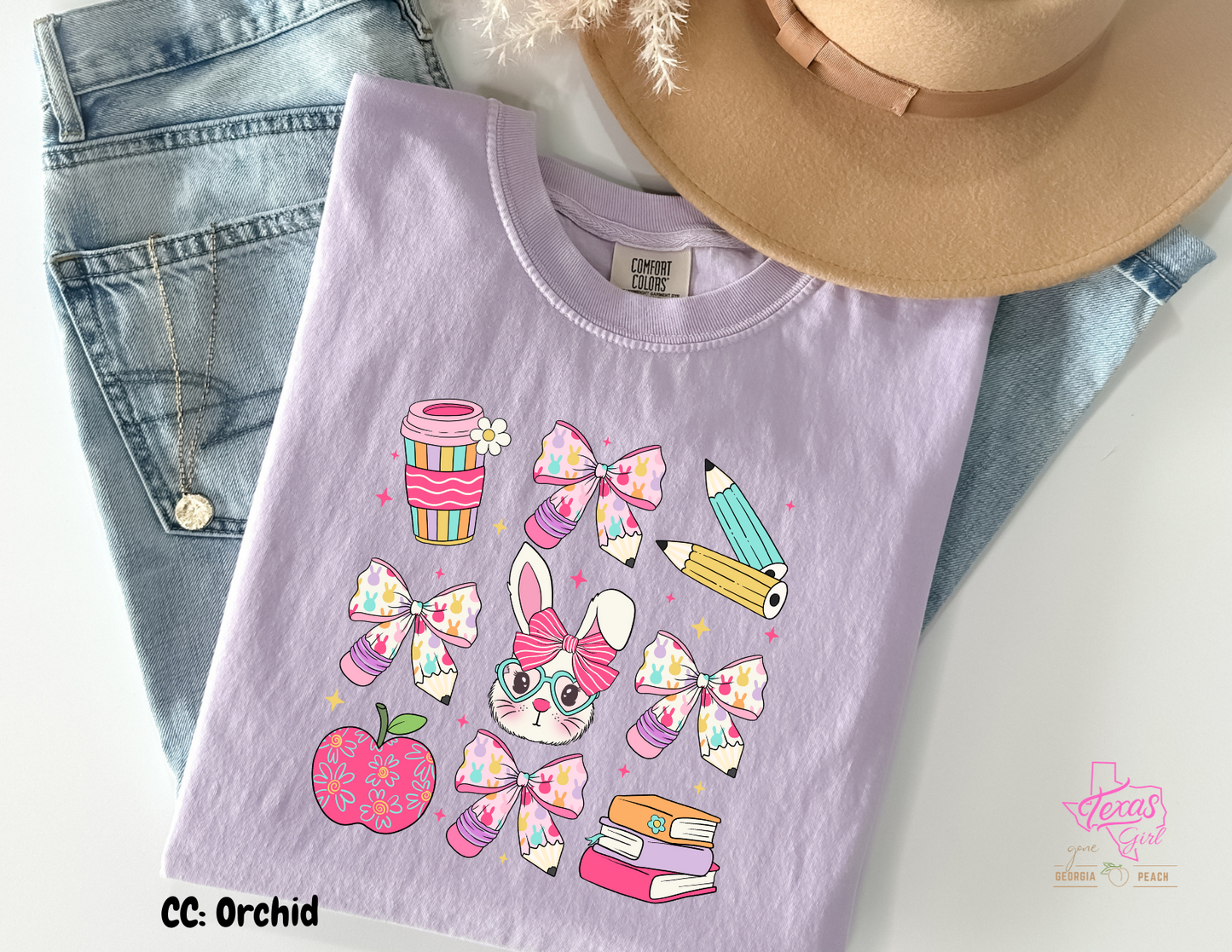 Square Easter bow/pencil