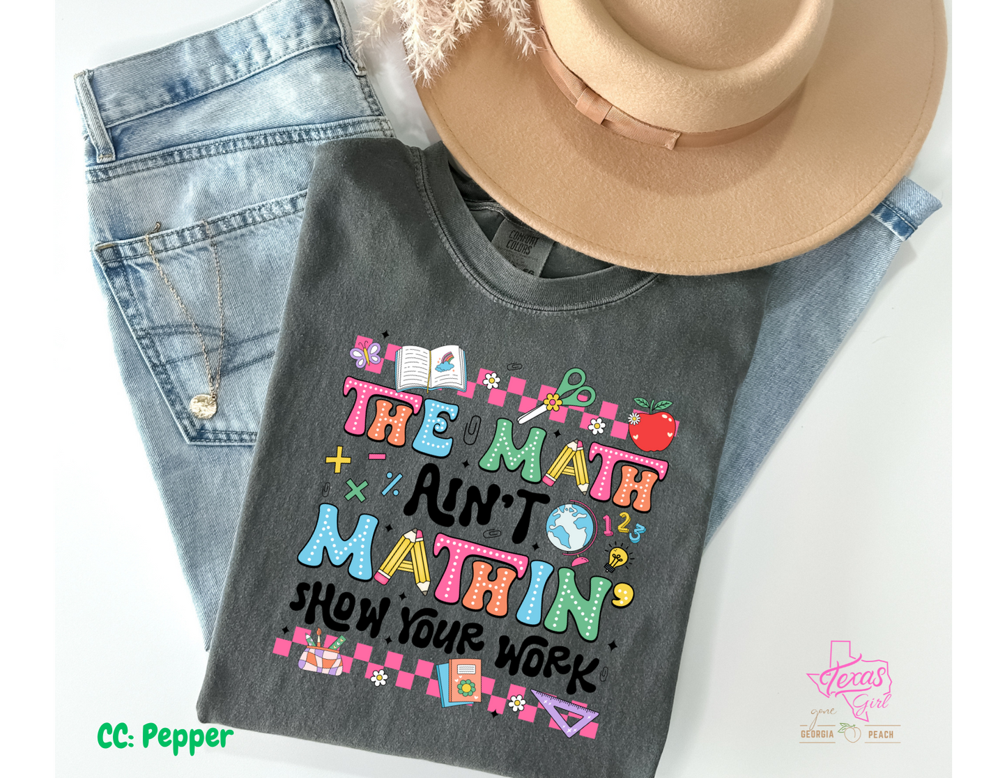 The Math ain't Mathin- Black lettering