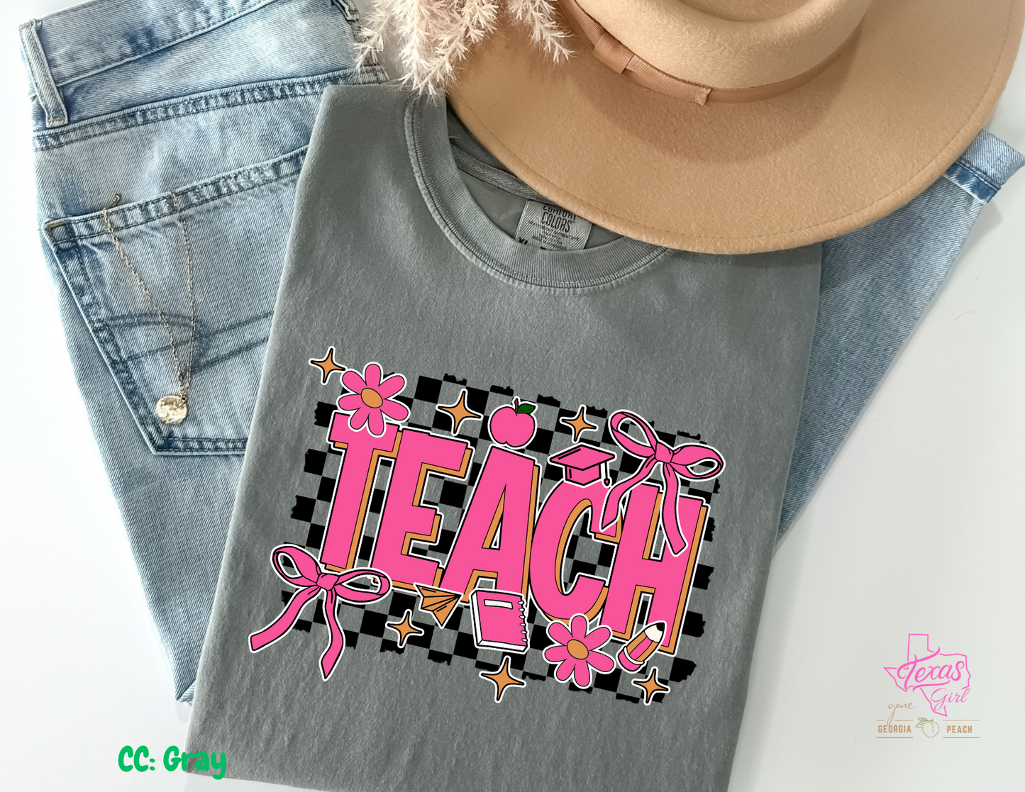 TEACH checkered