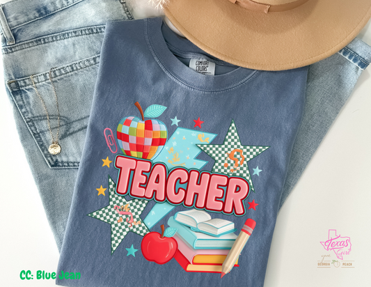 Teacher lighting bolt star