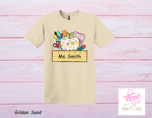 Personalized Flower Apple Design