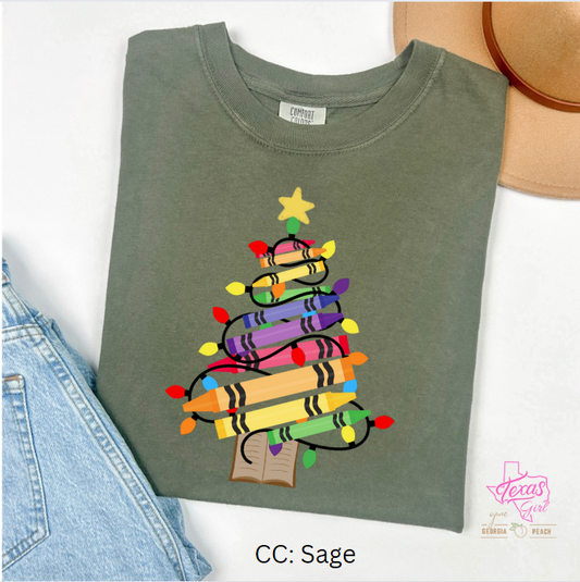 Crayon Christmas tree