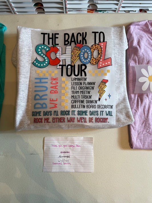 Back to school Teacher tour
