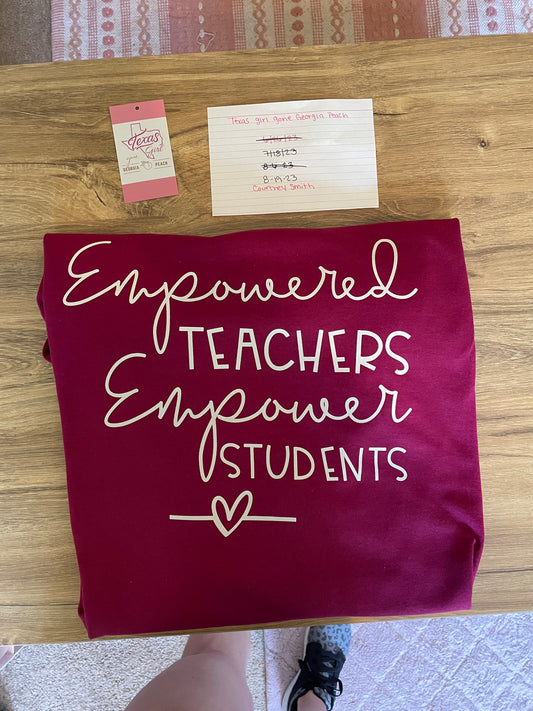 Empowered teachers Empower Students