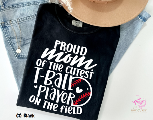Proud mom of a tball player