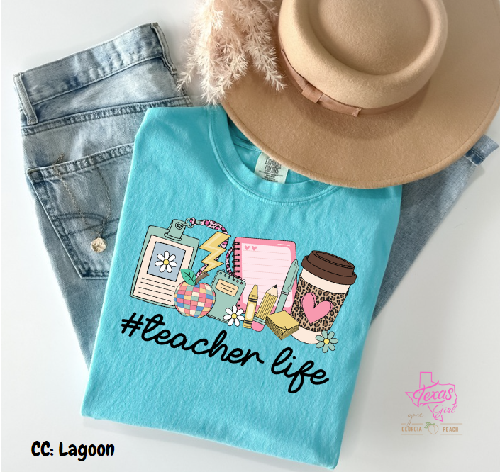 #Teacherlife-Black Lettering