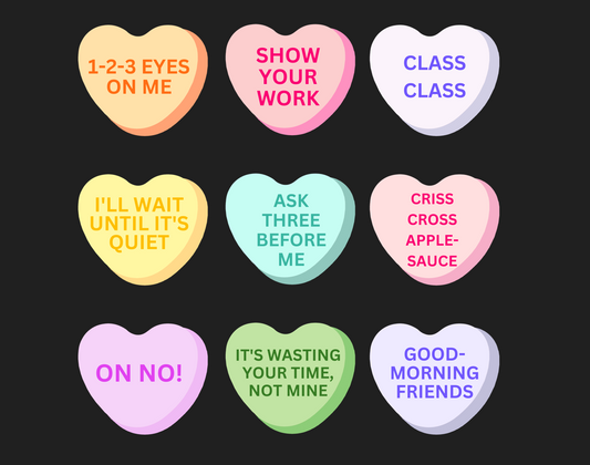 Teacher Valentines day hearts