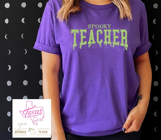 Spooky Teacher- Bright Green