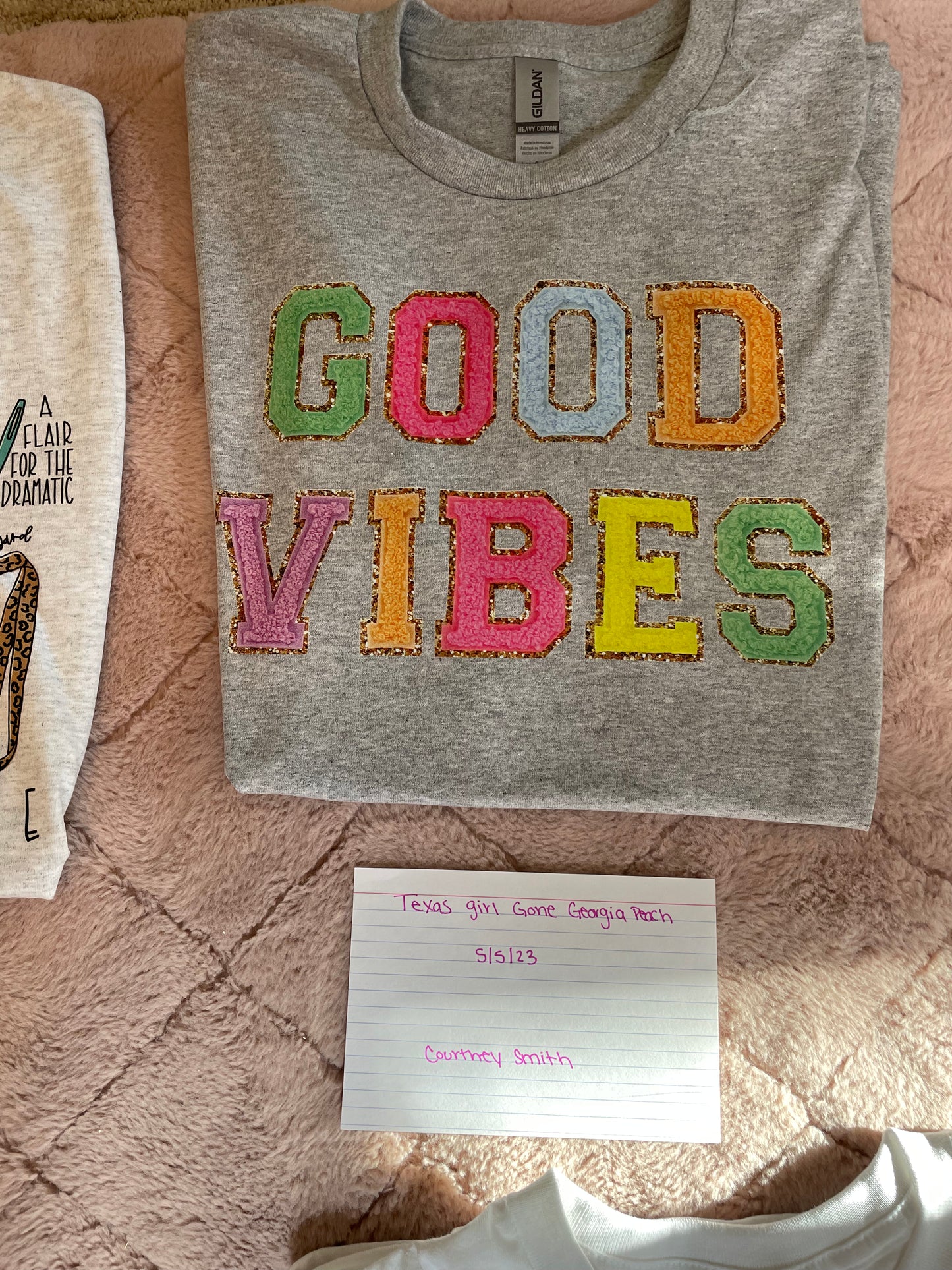 Good Vibes- Faux chenille