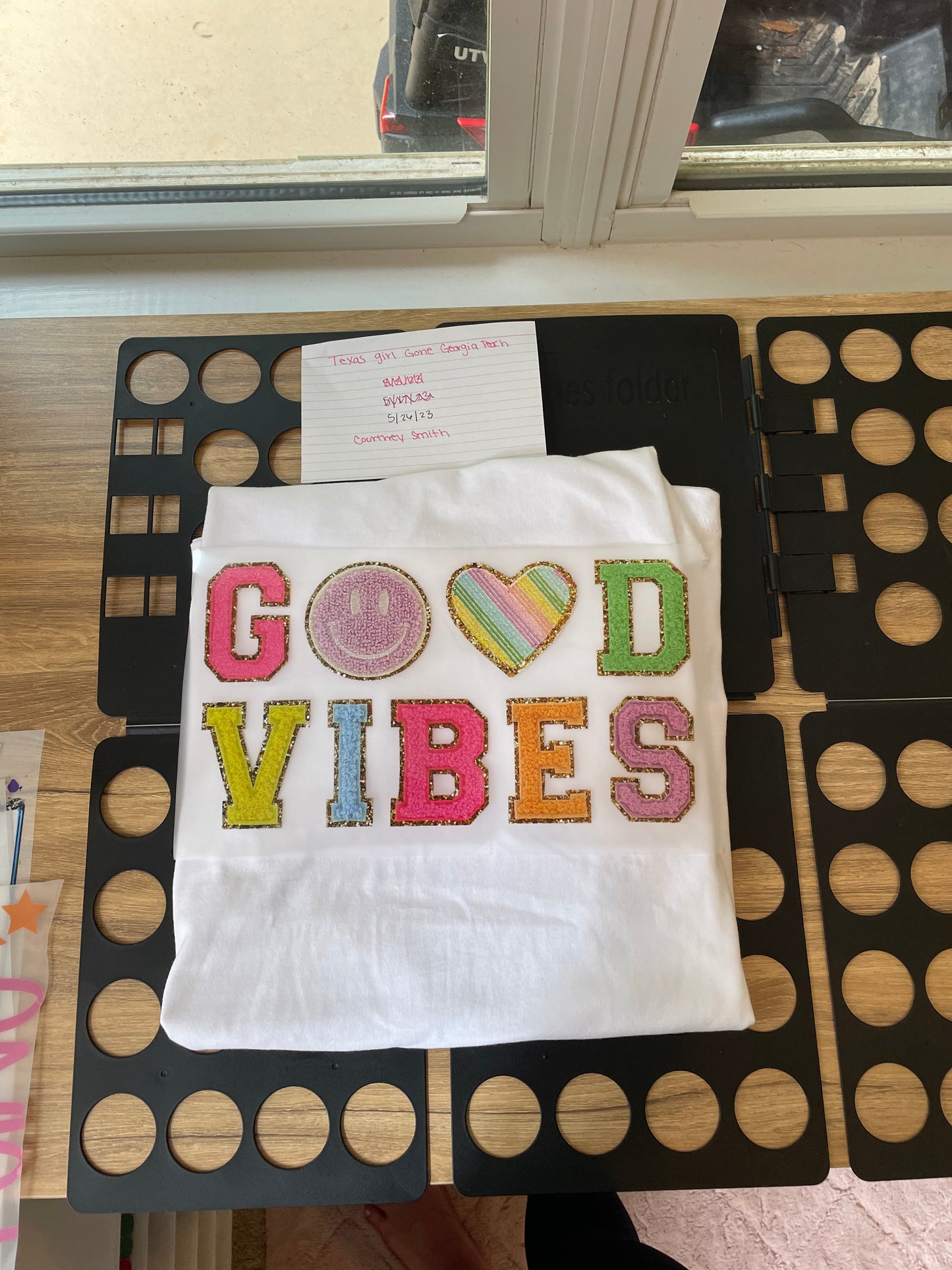 Good Vibes-faux chenille