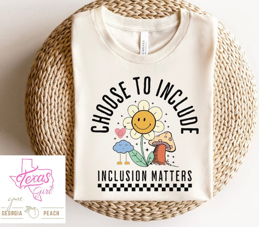 Choose to include- Black lettering