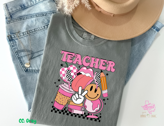 Retro teacher pink