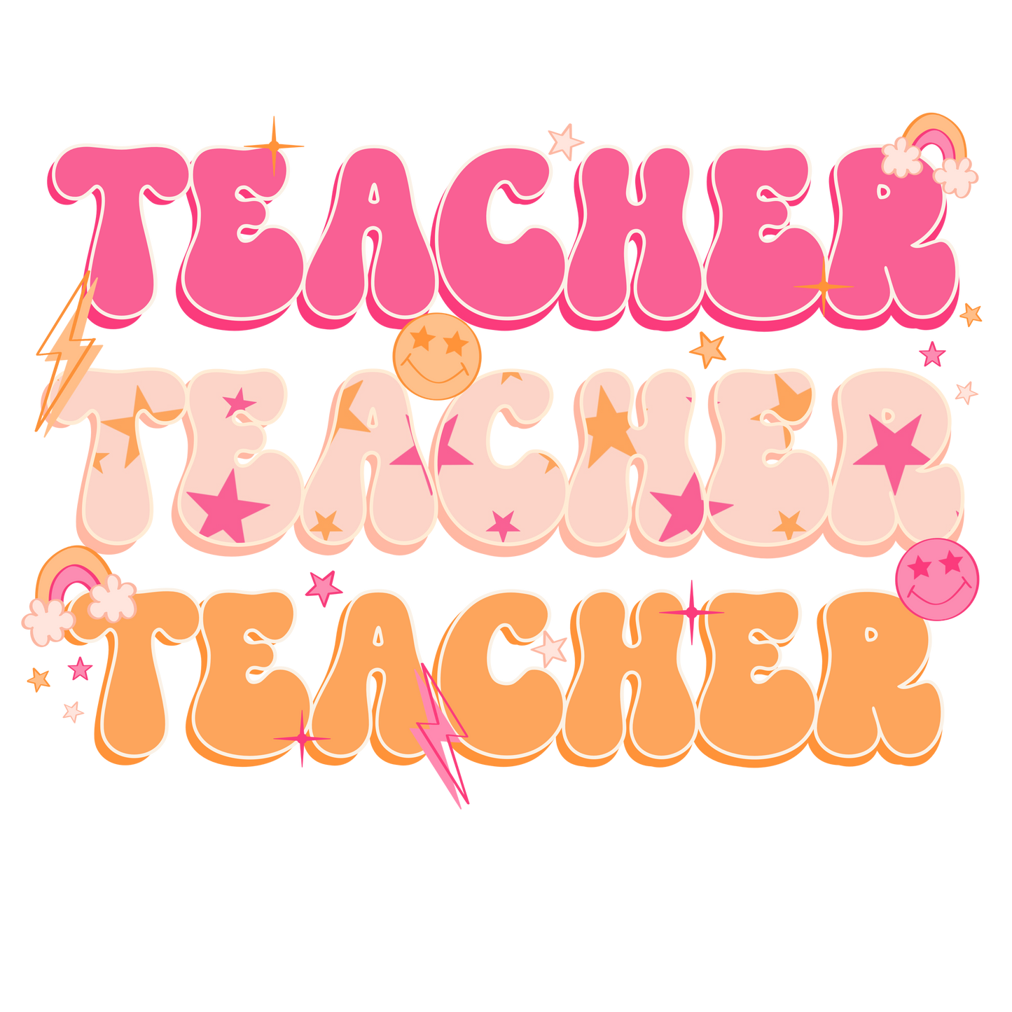 Retro Teacher-Pink