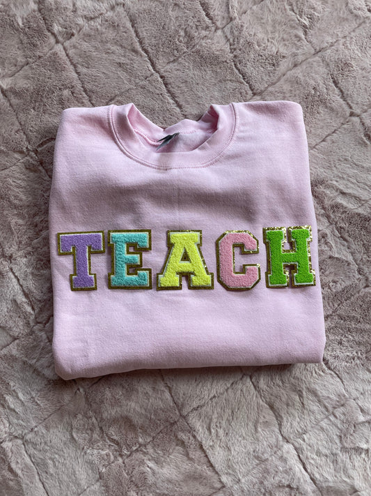 Pastel Colorful Chenille letter Teach