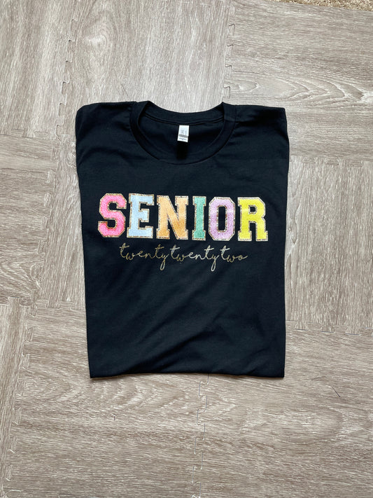SENIOR 2022 faux chenille letters