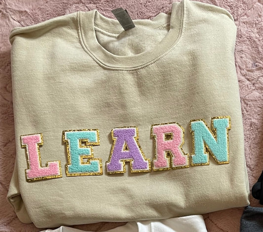 Chenille letters Learn