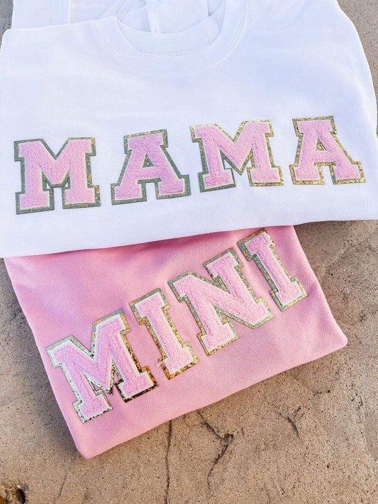 Tshirt Mama Chenille letters