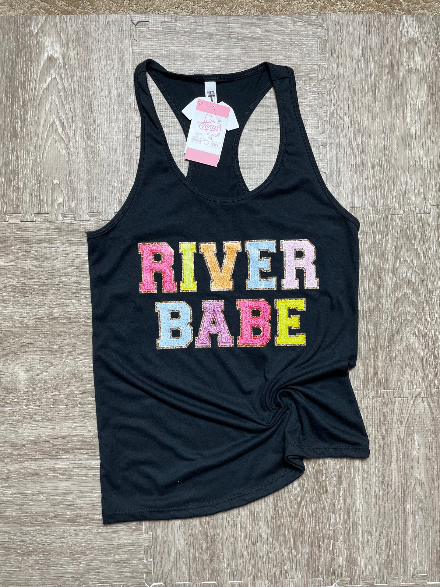 Tank top- River Babe - Faux Chenille-ready to ship