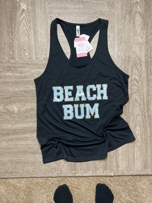 Tank top- Beach Bum Faux Chenille-ready to ship