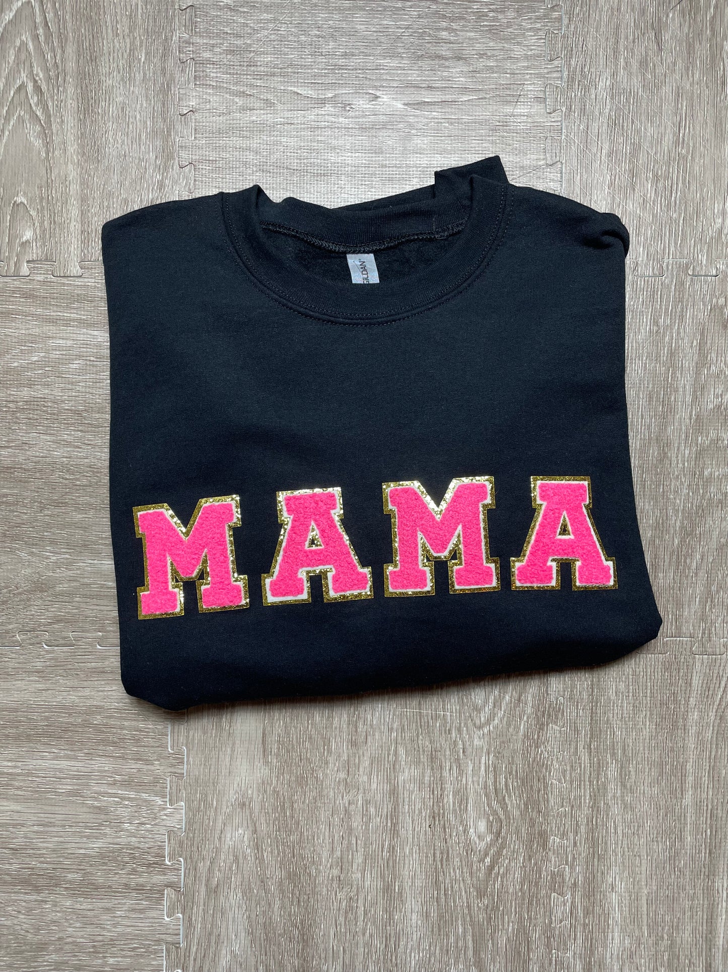 Large-Bright pink MAMA- Chenille Letter- Ready to ship!