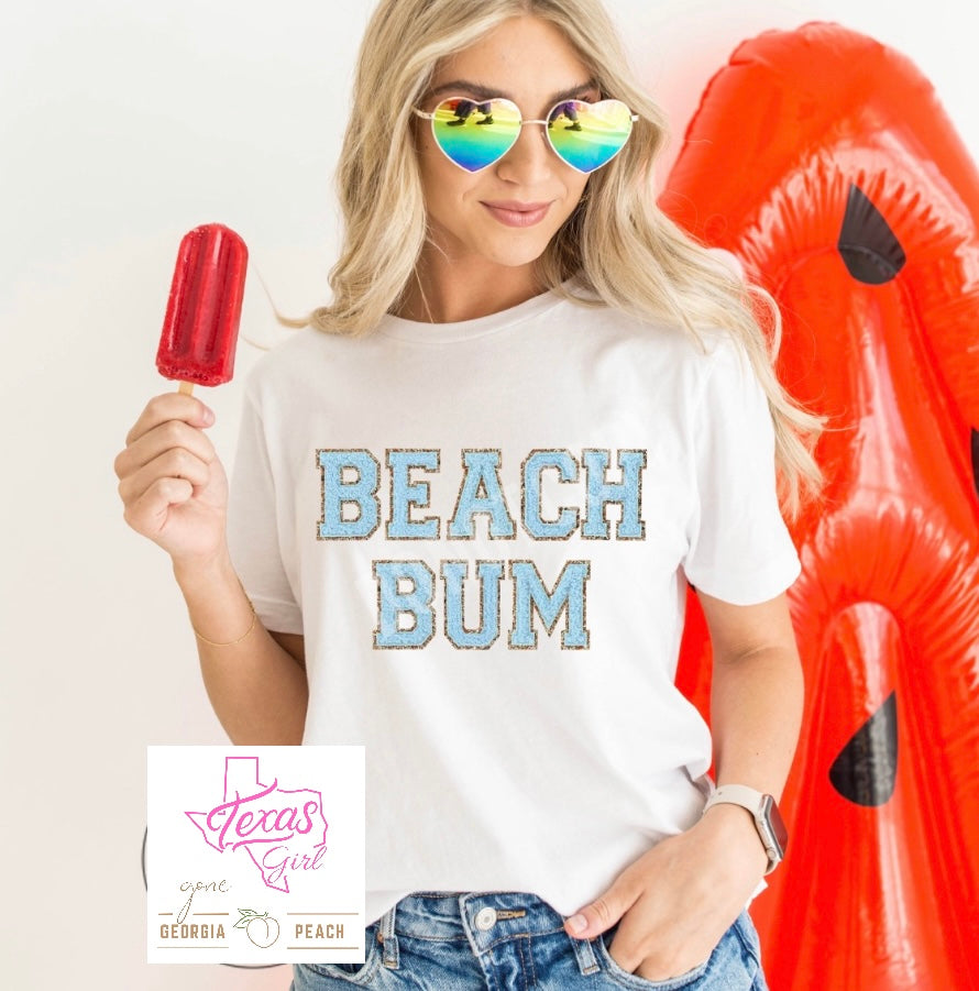 Beach Bum Faux Chenille Tshirt